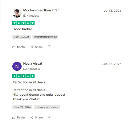 آراء العملاء حول شركة Valetax