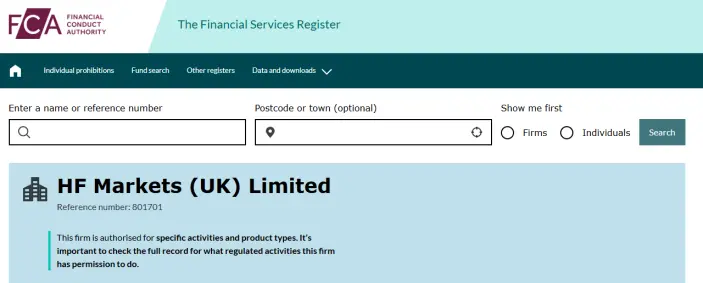التراخيص التنظيمية لشركة إتش إف إم HFM