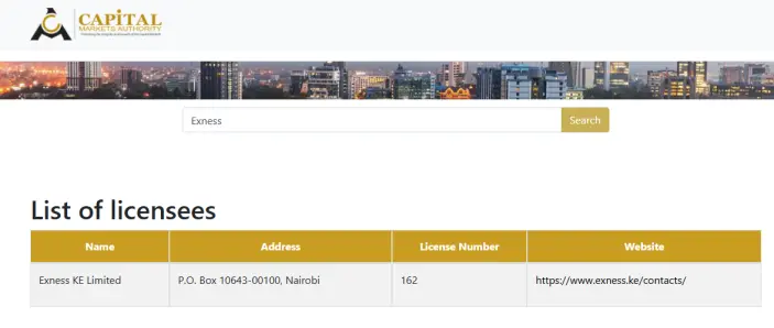 التراخيص الحاصلة عليها Exness Group 6.png