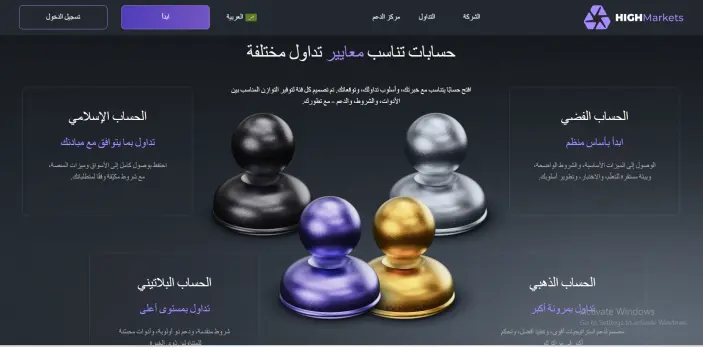 حسابات هاي ماركتس