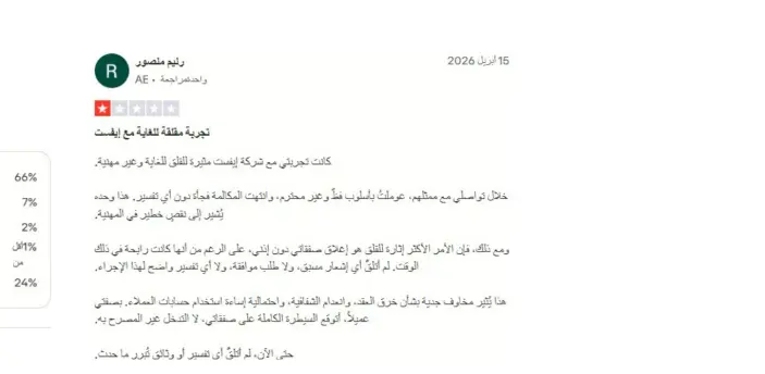 تجارب المتداولين الحقيقيين مع إيفست