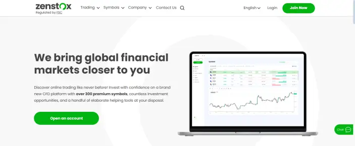 موقع شركة زين ستوكس Zenstox