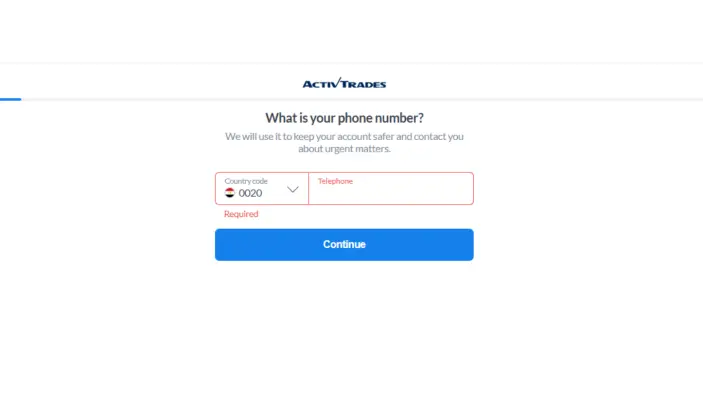 فتح حساب تداول لدى منصة ActivTrades