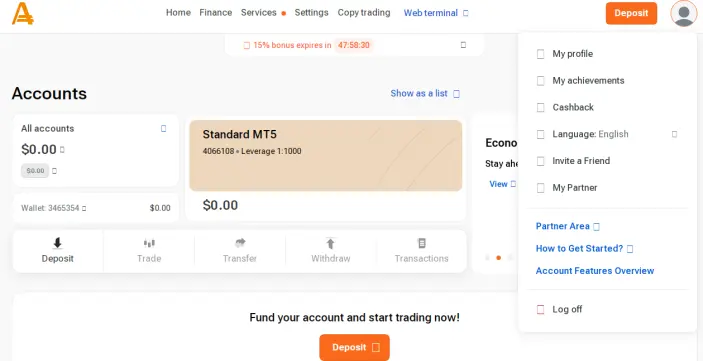 كيفية فتح حساب تداول مع AMarkets؟