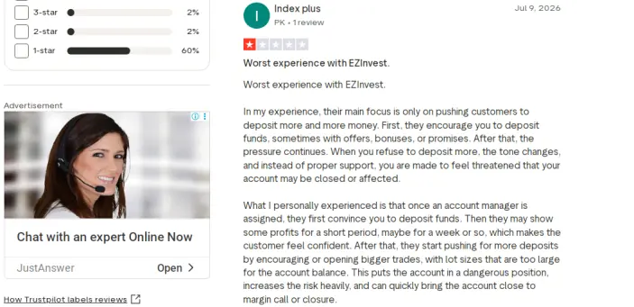 آراء العملاء حول شركة EZInvest