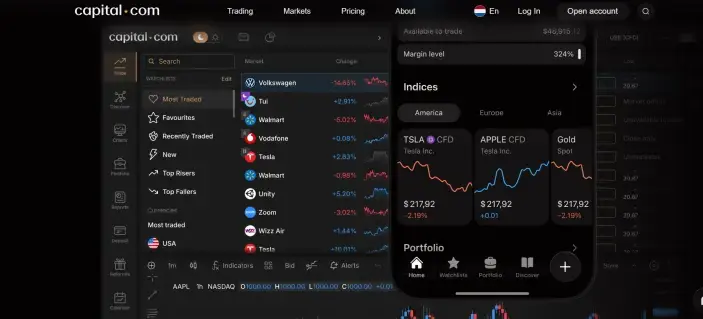 منتجات التداول لدى شركة Capital.com