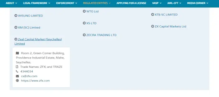 التراخيص التنظيمية لشركة Traze