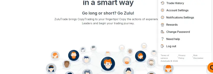 الحسابات المالية في شركة زولوتريد ZuluTrade